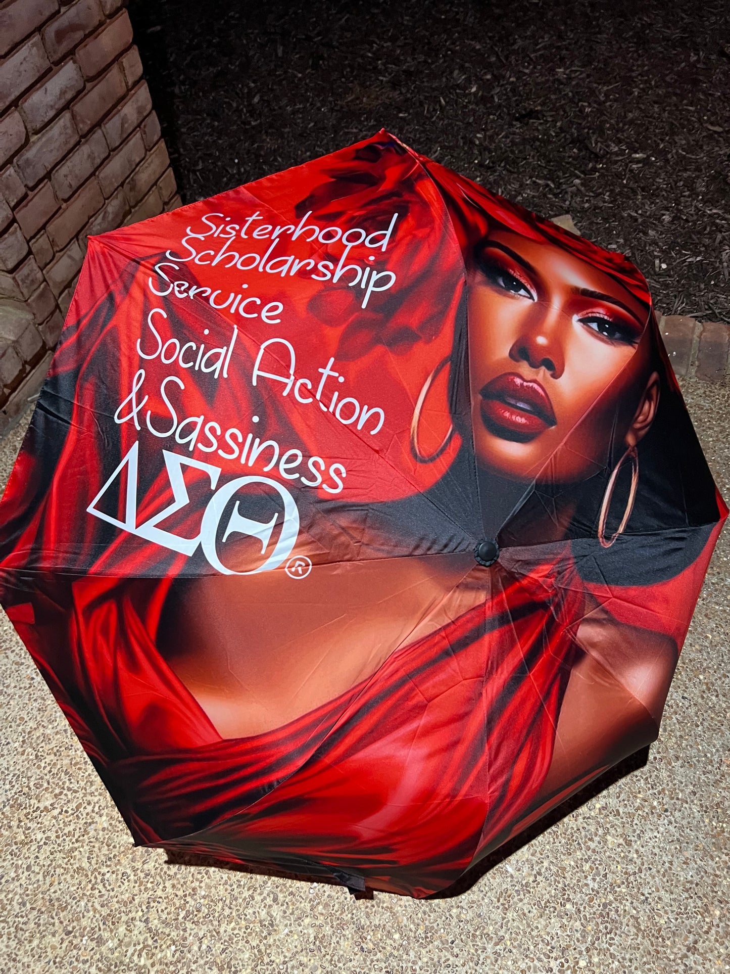 Sass in the Rain – Delta Diva Umbrella” 🌧️💁🏽♀️