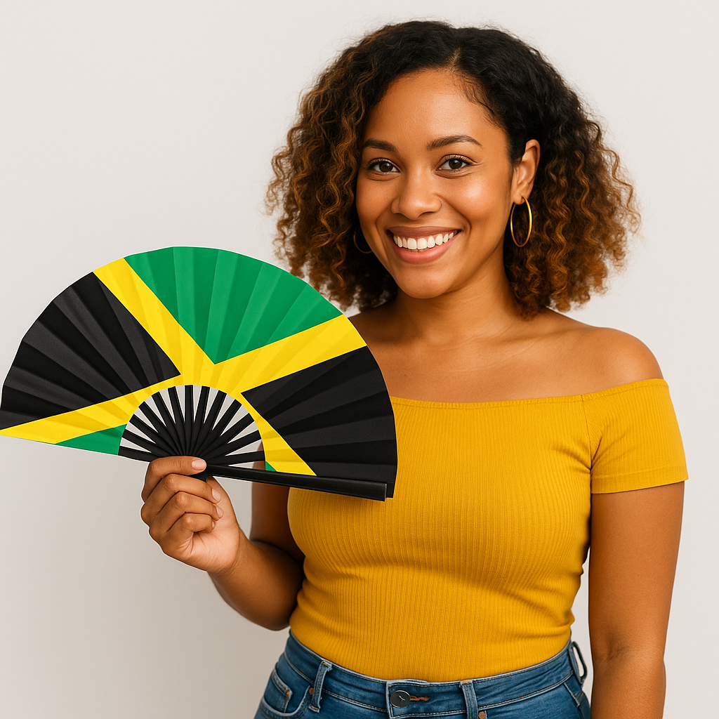 Caribbean Loud Clacking Fans ā Feet on the Ground, Flags in the Air