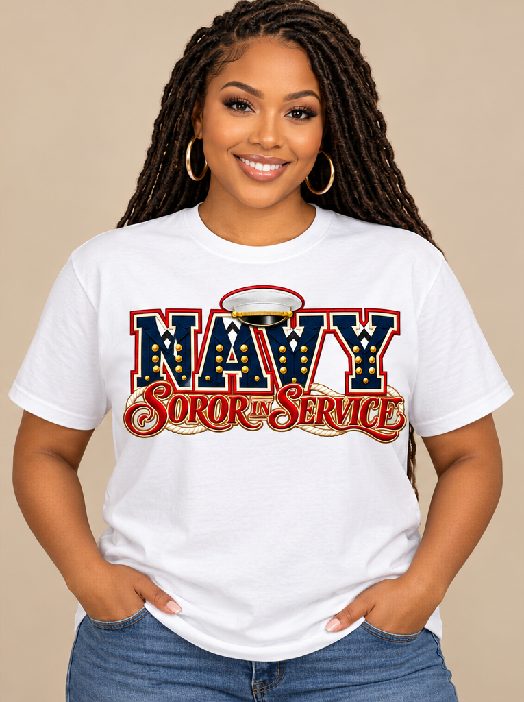 Reporting for Duty. Representing Sisterhood. — Soror in Service Military Tee