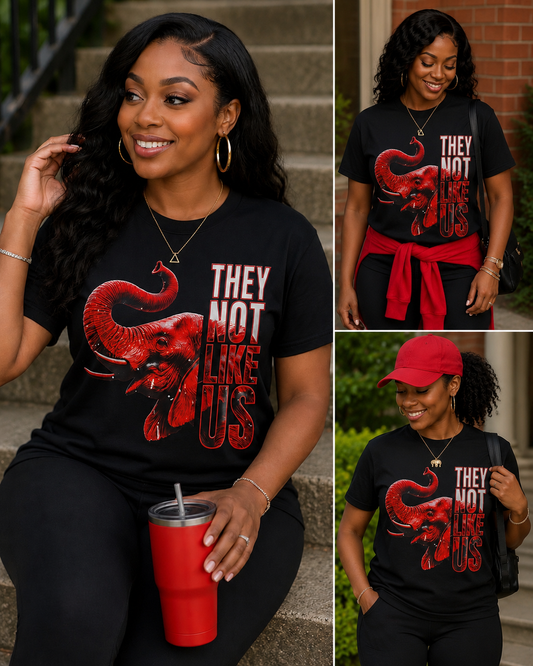 They not like us elephant tee￼