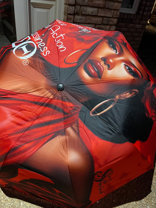 Sass in the Rain – Delta Diva Umbrella” 🌧️💁🏽‍♀️