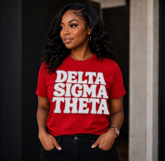 Delta Luxe Varsity Tee