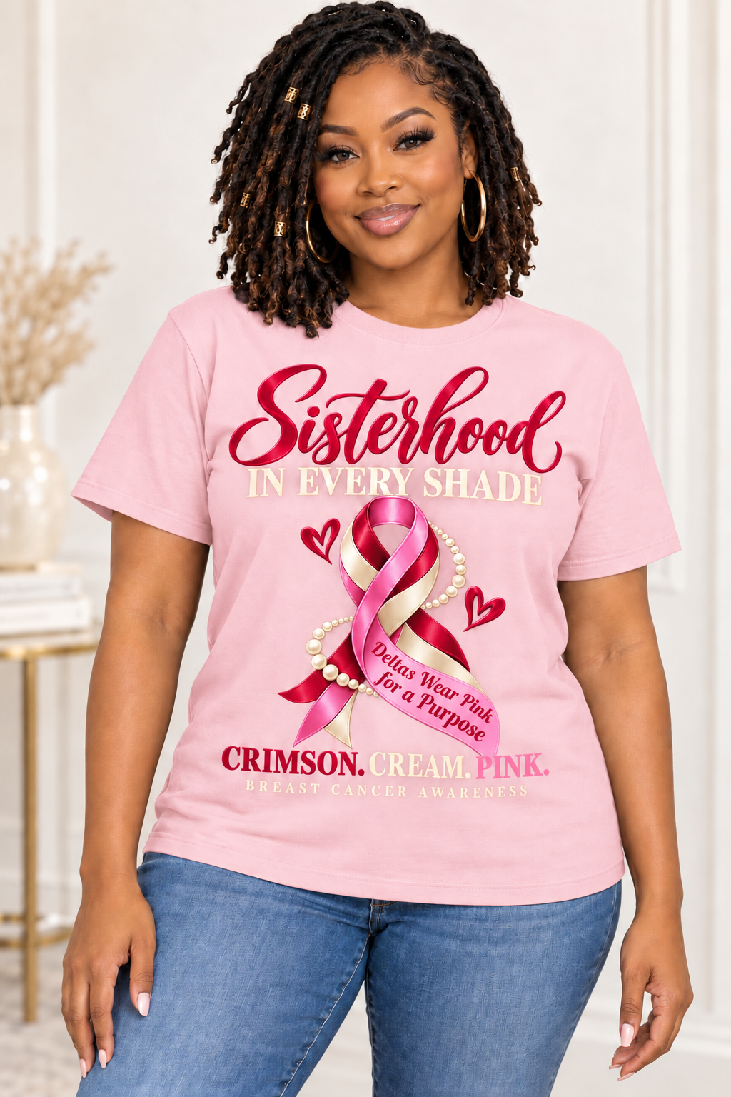 Breast Cancer Awareness Tee – Sisterhood in Every Shade