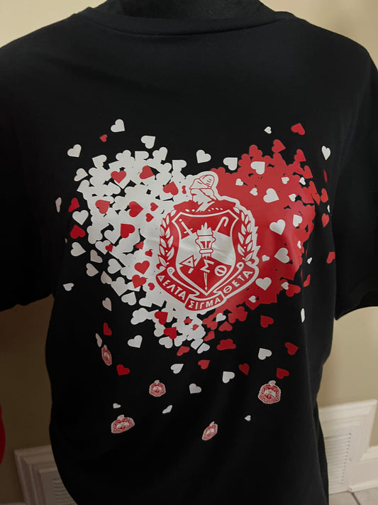 Exploding Delta hearts Teeshirt