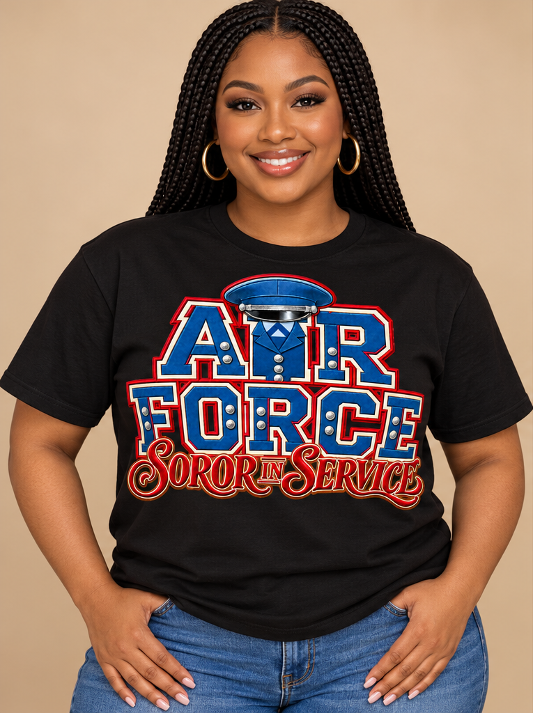 Reporting for Duty. Representing Sisterhood. — Soror in Service Military Tee