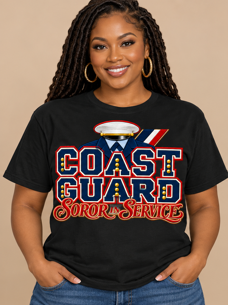 Reporting for Duty. Representing Sisterhood. — Soror in Service Military Tee