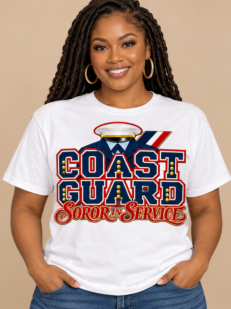 Reporting for Duty. Representing Sisterhood. — Soror in Service Military Tee
