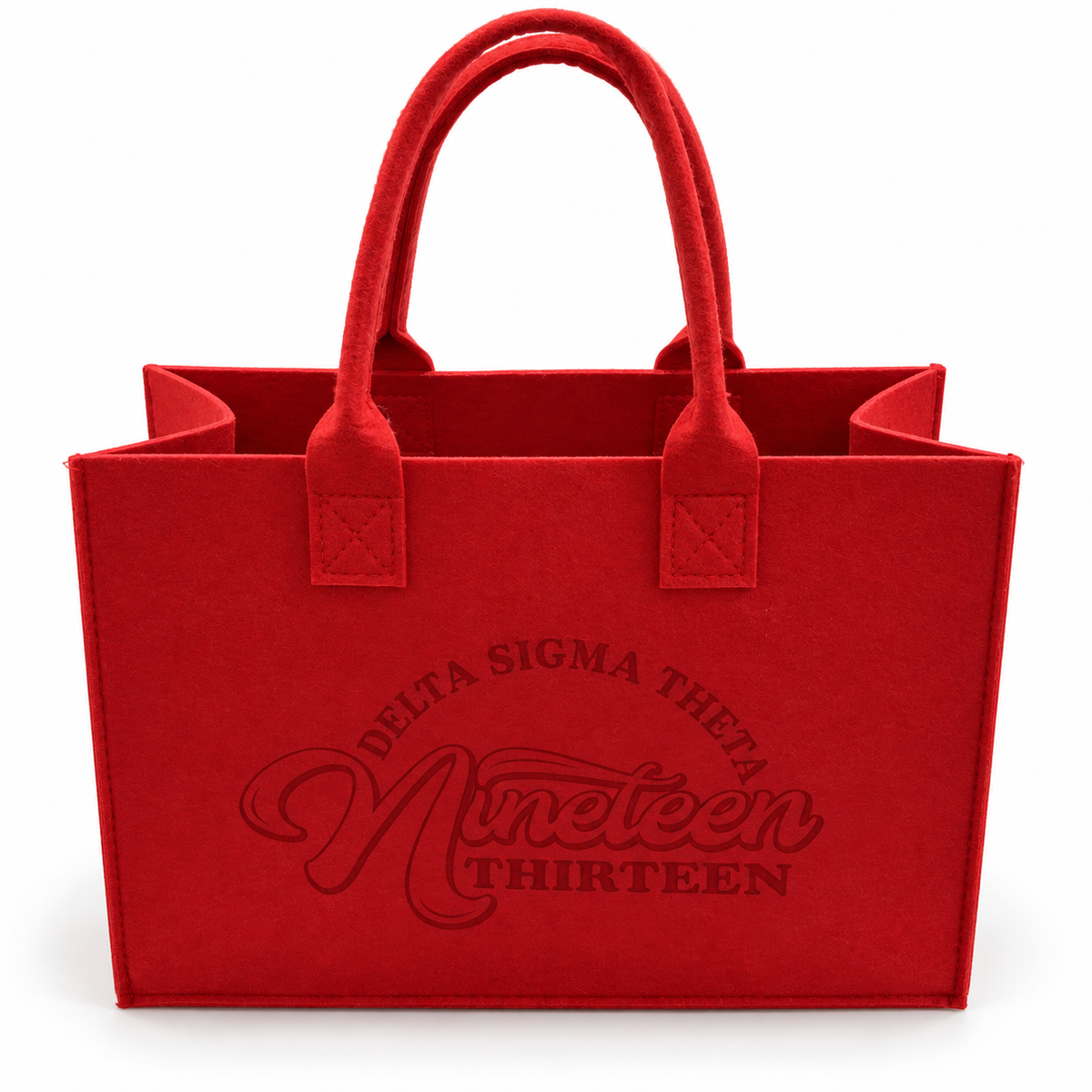 The Crimson Impression Tote | Nonwoven Felt Sorority Bag
