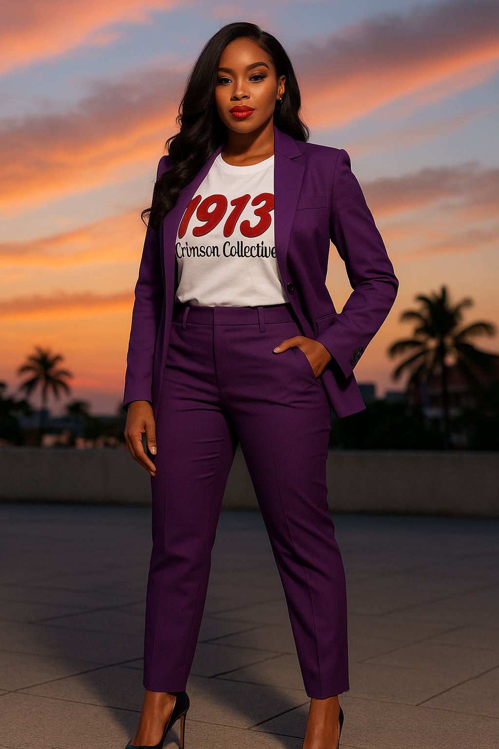 Crimson Collective 1913 Premium Embroidered Tee