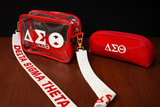 ΔΣΘ Clear Crossbody Stadium Bag with DELTA SIGMA THETA Strap