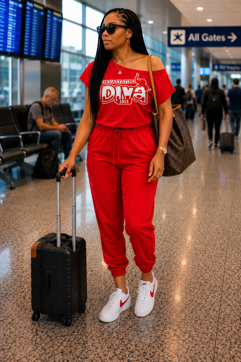 Devastating Diva 1913 Red Jumpsuit ❤️🐘