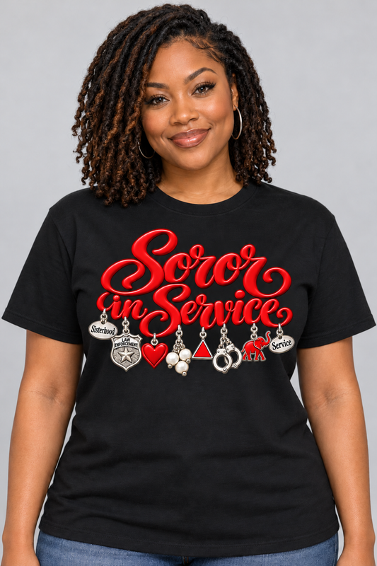 Soror in Service: Law Enforcement Charm Tee