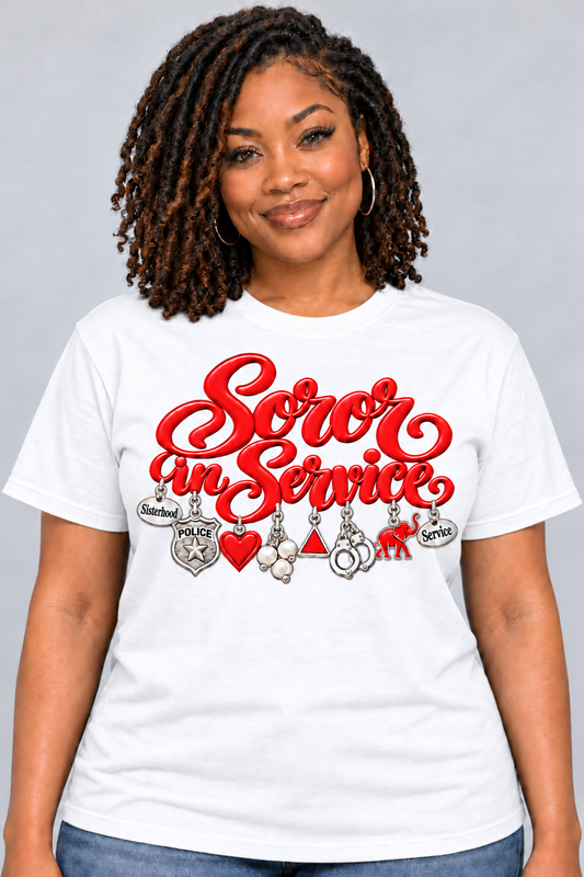 Soror in Service: Police Officer Charm Tee