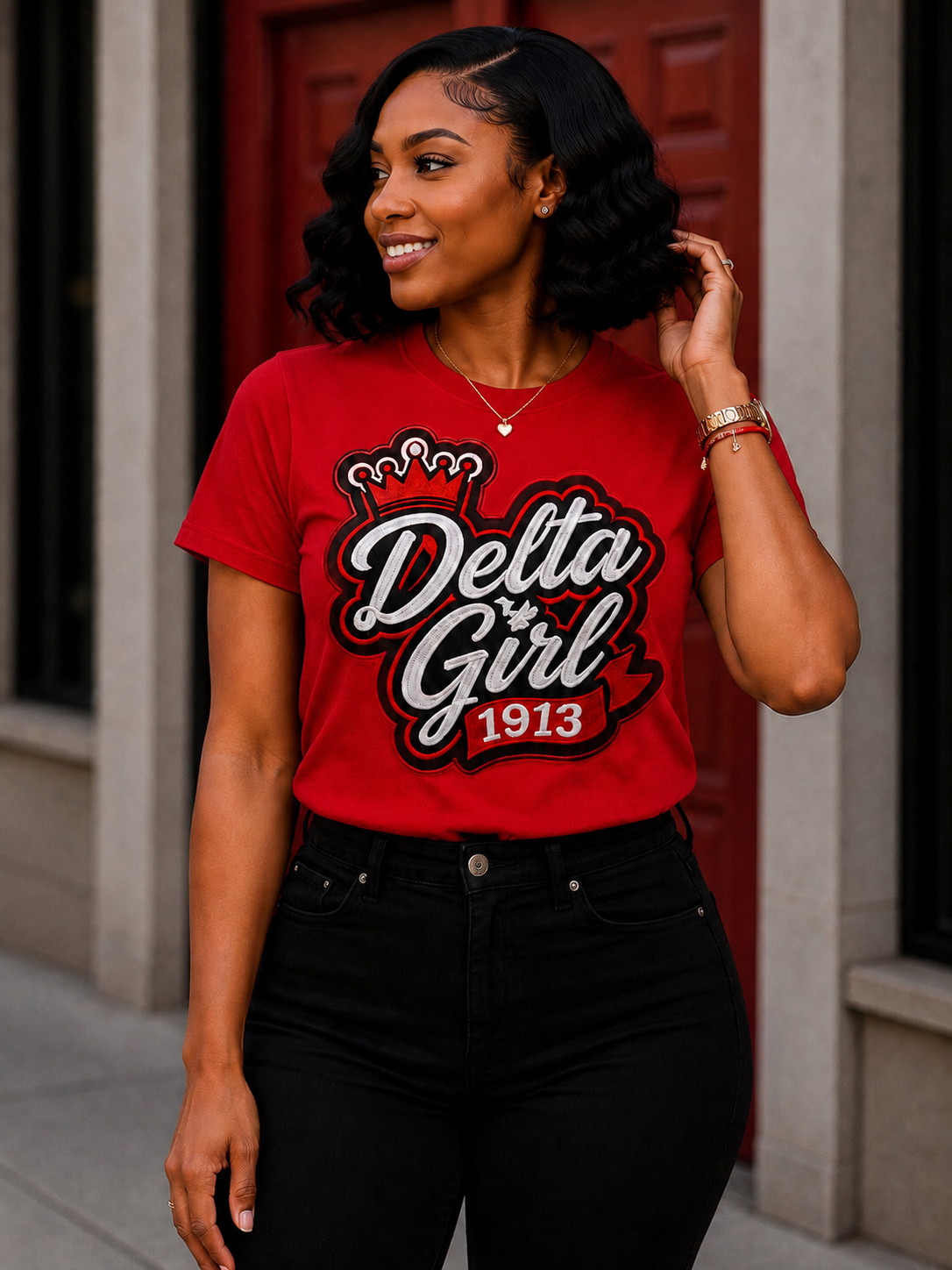 Delta Girl 1913 Embroidered Tee