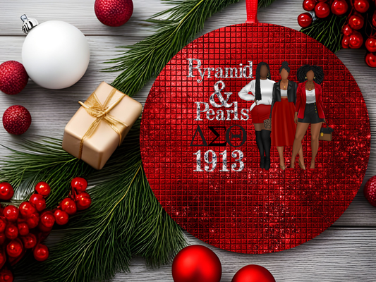 ΔΣΘ Sister Squad Double-Sided Christmas Ornament | The Sassy Greek