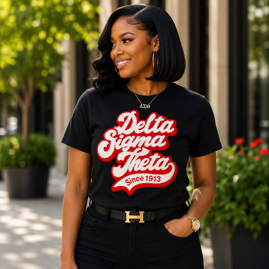 Delta Sigma Theta Since 1913 Embroidered Chenille Tee