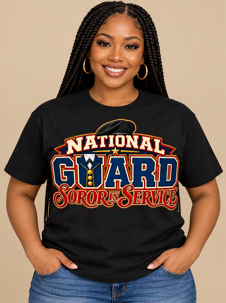 Reporting for Duty. Representing Sisterhood. — Soror in Service Military Tee